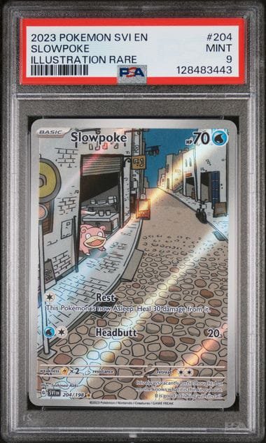 Slowpoke Illustration Scarlet & Violet Base Set - PSA 9