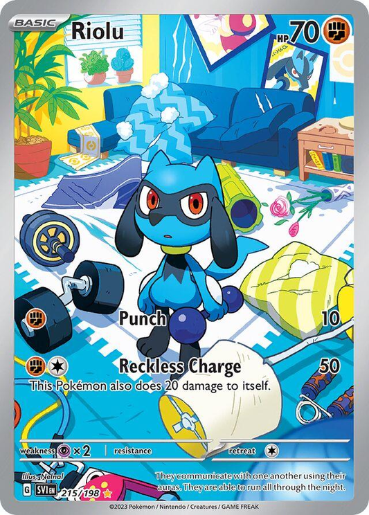 Riolu Illustration - Scarlet & Violet Base Set