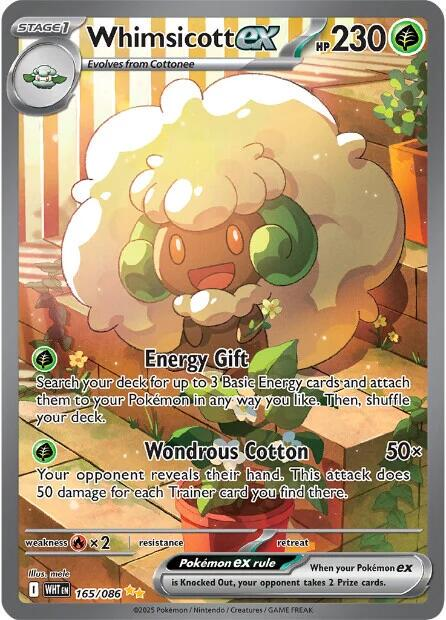 Whimsicott EX Special Illustration - White Flare