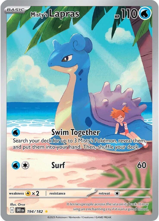 Misty's Lapras Illustration - Destined Rivals