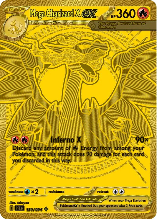 Mega Charizard X EX Golden - Phantasmal Flames