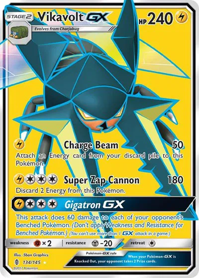 Vikavolt GX Full Art (LP) - Guardians Rising