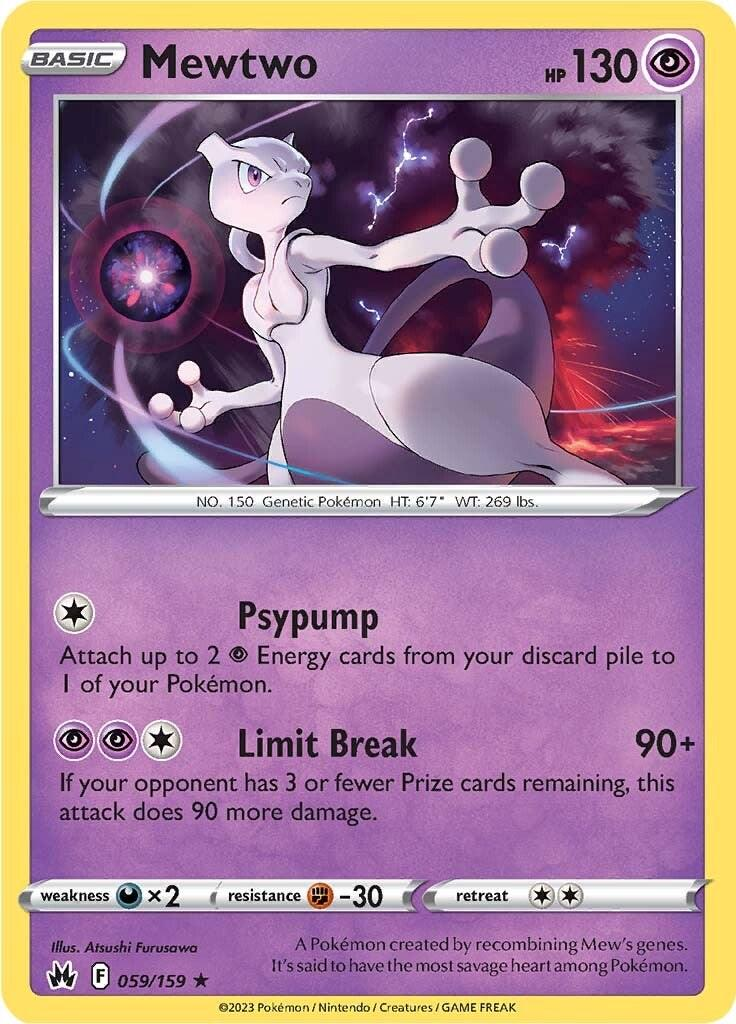 Mewtwo Holografico - Crown Zenith