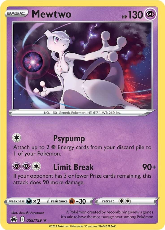 Mewtwo Holografico - Crown Zenith