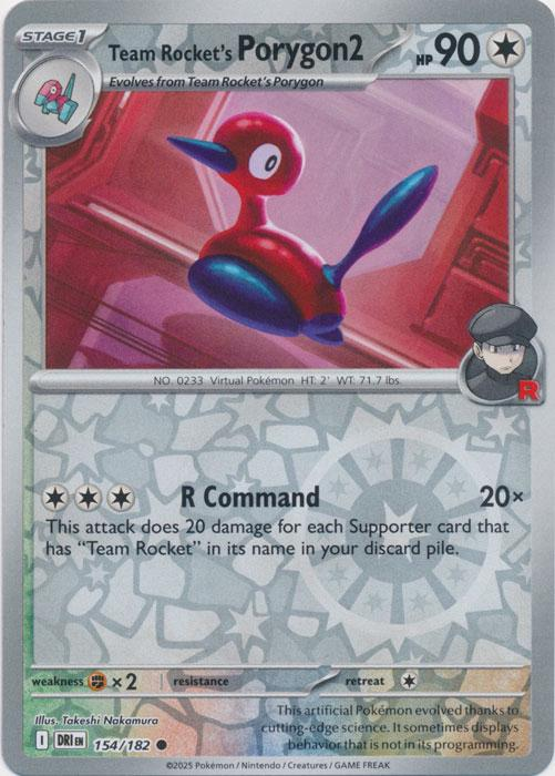 Team Rocket's Porygon 2 Reverse Holografico - Destined Rivals