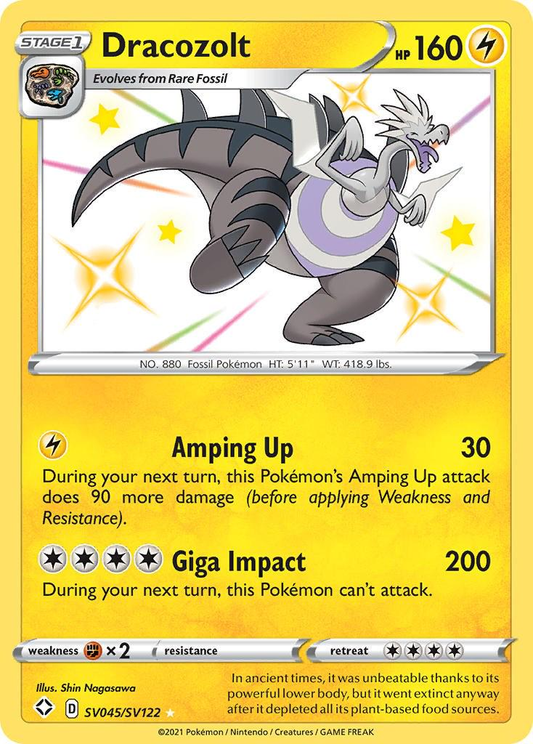 Dracozolt Shiny - Shining Fates