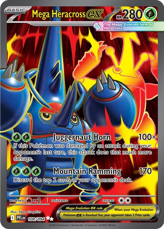 Mega Heracross EX Full Art - Phantasmal Flames