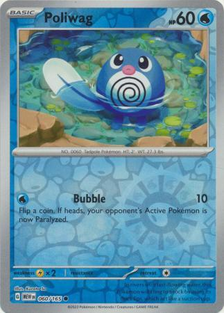 Poliwag Reverse Holo Common SV: Scarlet & Violet 151 060/165 NM