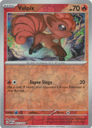 Vulpix Reverse Holo Common SV: Scarlet & Violet 151 037/165 NM