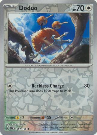 Doduo Reverse Holo Common SV: Scarlet & Violet 151 084/165 NM