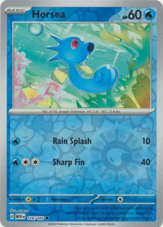 Horsea Reverse Holo Common SV: Scarlet & Violet 151 116/165 NM