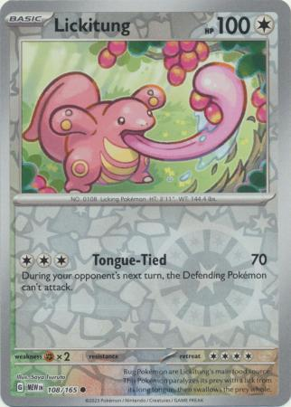 Lickitung Reverse Holo Common SV: Scarlet & Violet 151 108/165 NM