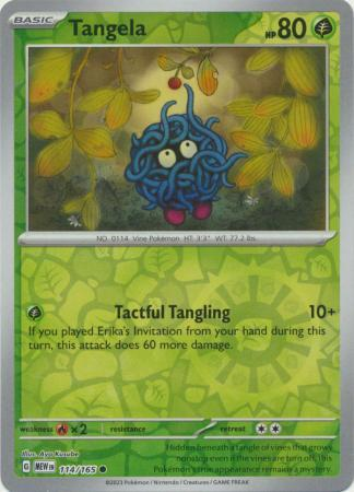 Tangela - 114/165 Reverse Holo Common SV: Scarlet & Violet 151 114/165 NM