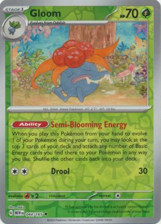 Gloom Reverse Holo Uncommon SV: Scarlet & Violet 151 044/165 NM