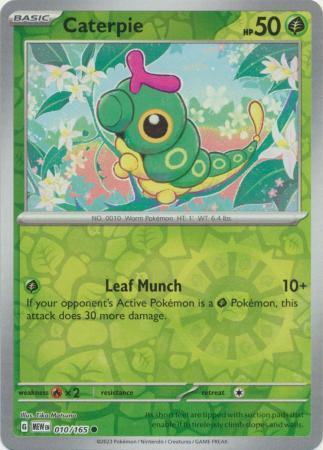 Caterpie - 010/165 Reverse Holo Common SV: Scarlet & Violet 151 010/165 NM