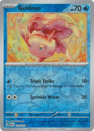 Goldeen Reverse Holo Common SV: Scarlet & Violet 151 118/165 NM