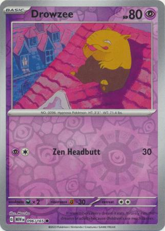 Drowzee Reverse Holo Common SV: Scarlet & Violet 151 096/165 NM
