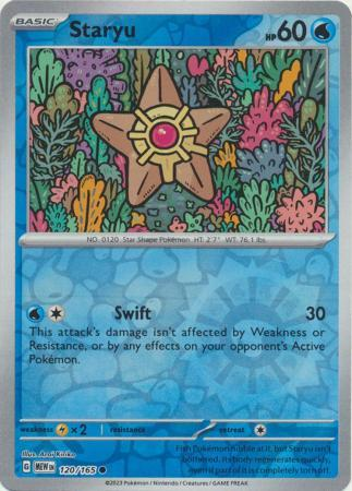 Staryu Reverse Holo Common SV: Scarlet & Violet 151 120/165 NM