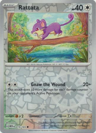 Rattata Reverse Holo Common SV: Scarlet & Violet 151 019/165 NM