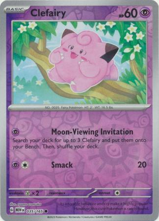 Clefairy Reverse Holo Common SV: Scarlet & Violet 151 035/165 NM