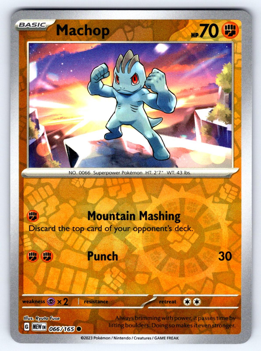 Machop Reverse Holo Common SV: Scarlet & Violet 151 066/165 NM