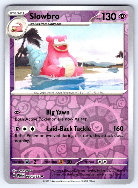 Slowbro Reverse Holo Uncommon SV: Scarlet & Violet 151 080/165 NM