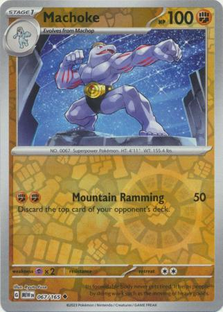 Machoke - 067/165 Reverse Holo Uncommon SV: Scarlet & Violet 151 067/165 NM