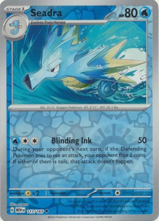 Seadra Reverse Holo Uncommon SV: Scarlet & Violet 151 117/165 NM