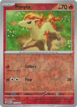 Ponyta Reverse Holo Common SV: Scarlet & Violet 151 077/165 NM