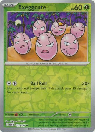 Exeggcute Reverse Holo Common SV: Scarlet & Violet 151 102/165 NM