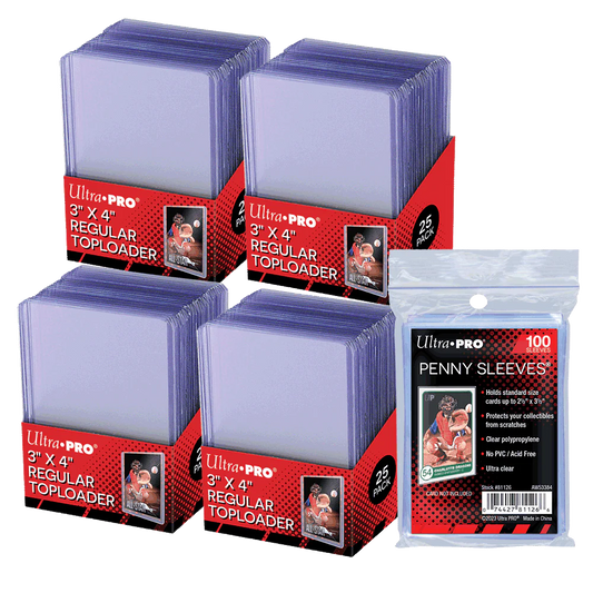 4 Paquetes de Top Loaders y 1 Paquete de sleeves Ultra Pro