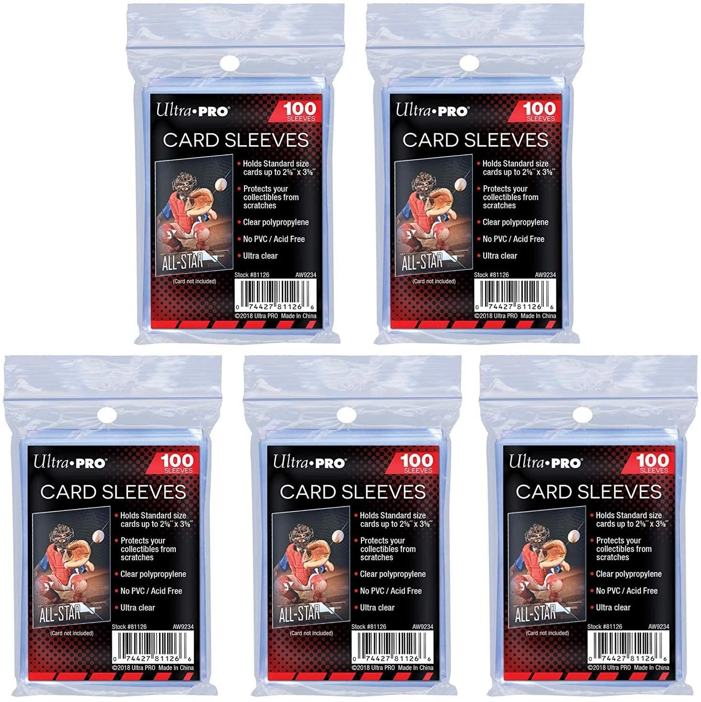 5 Paquetes de Sleeves Ultra Pro