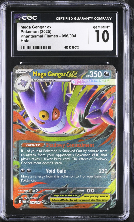 Mega Gengar EX Phantasmal Flames - CGC 10