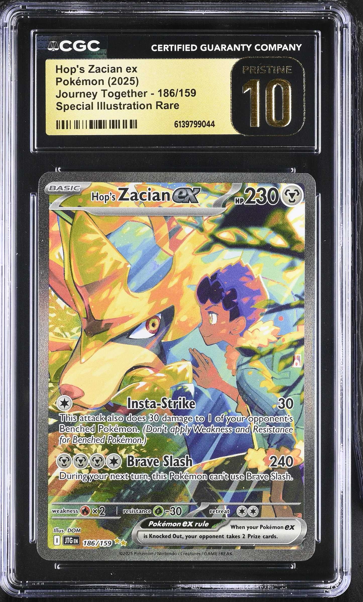 Hop's Zacian EX Special Illustration Journey Together - CGC PRISTINE 10