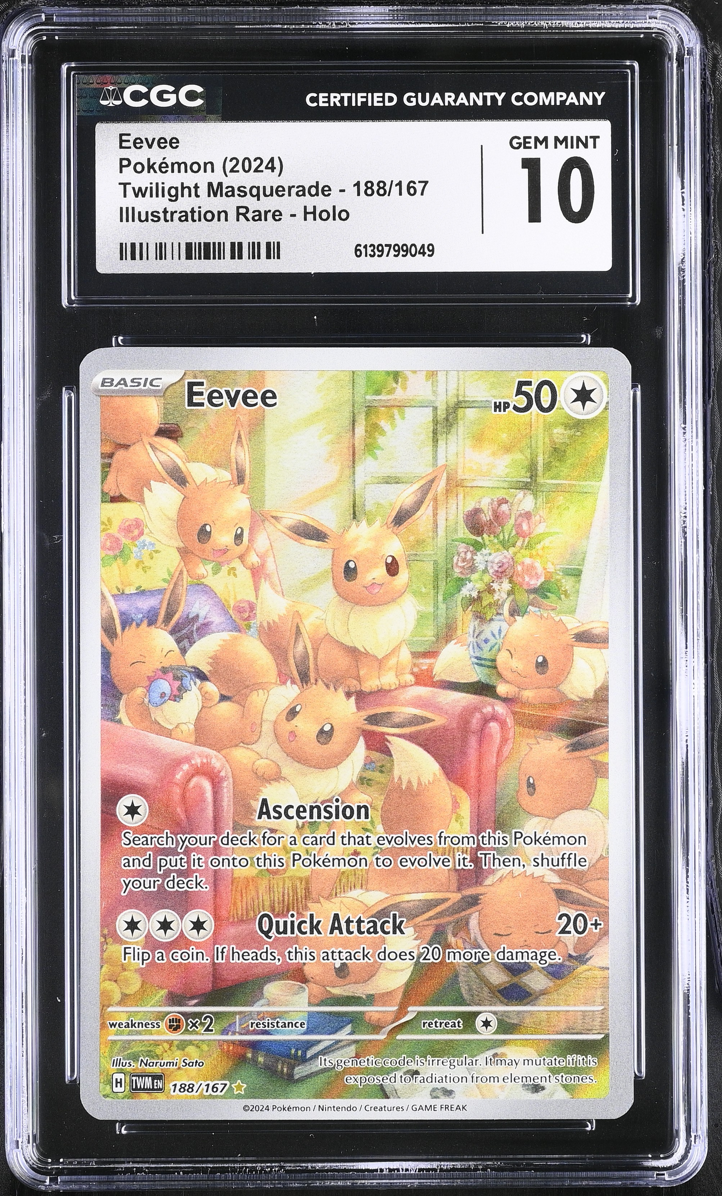 Eevee Illustration Twilight Masquerade - CGC 10
