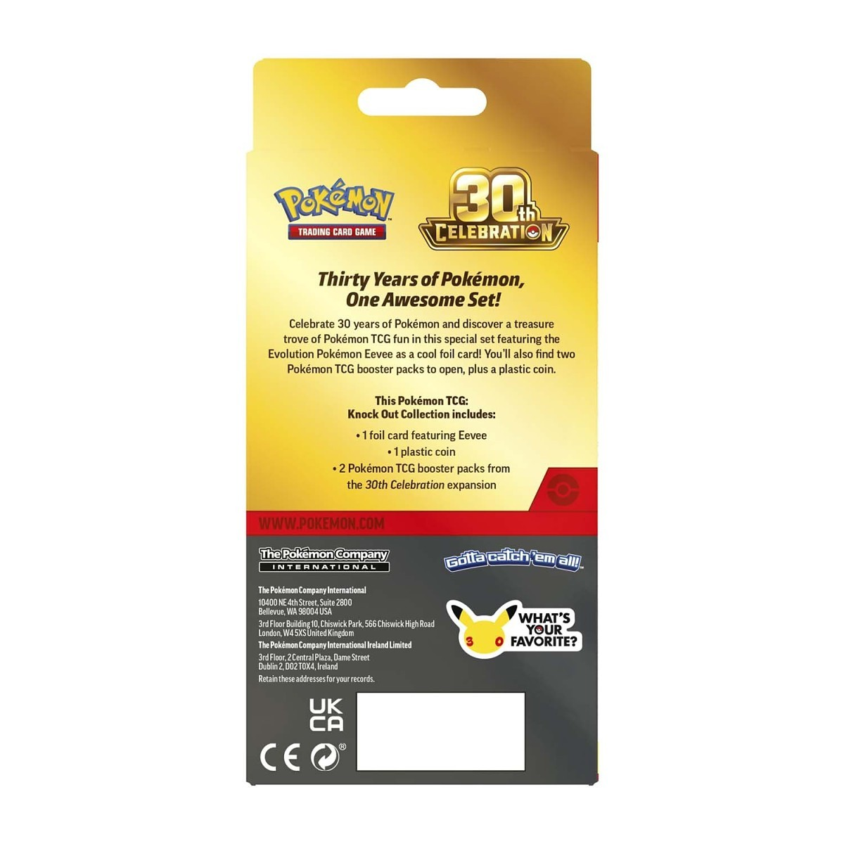 (PRE-ORDEN) Pokémon 30th Celebration Knock Out Collection Ingles