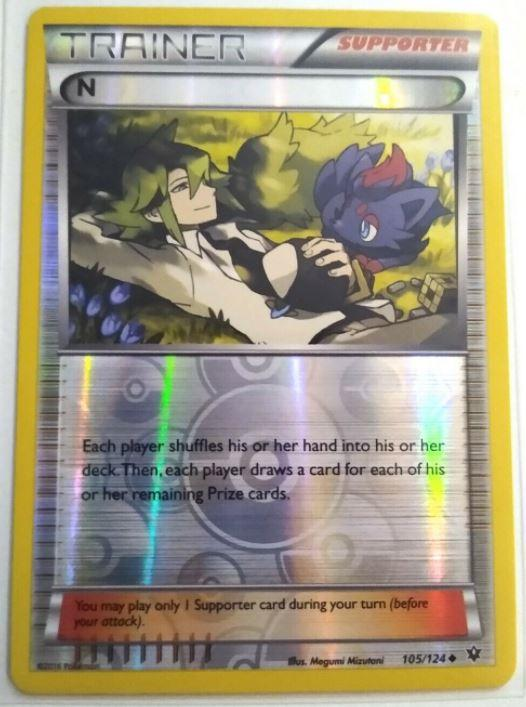 N (Supporter) Reverse Holo Uncommon XY - Fates Collide 105/124 LP