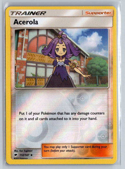 Acerola Reverse Holo Uncommon SM - Burning Shadows 112/147 LP
