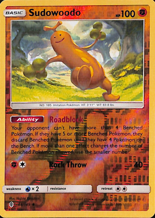 Sudowoodo Reverse Holo Uncommon SM - Guardians Rising 66/145 LP
