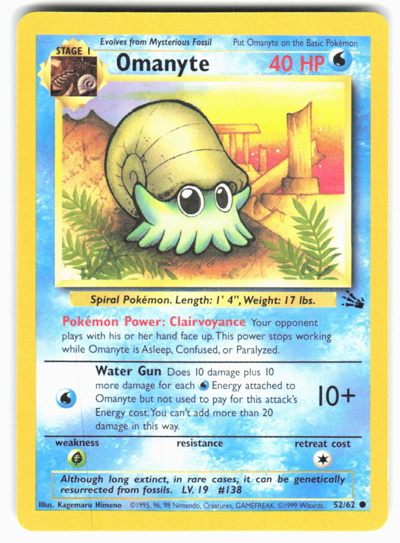 Omanyte Unlimited Common Fossil 52/62 MP