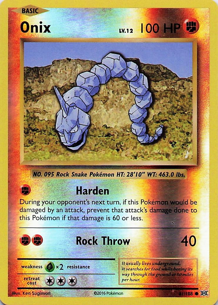 Onix Reverse Holo Common XY - Evolutions 61/108 NM