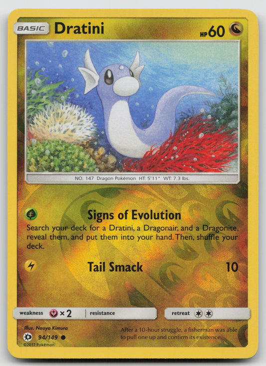 Dratini Reverse Holo Common SM Base Set 94/149 NM