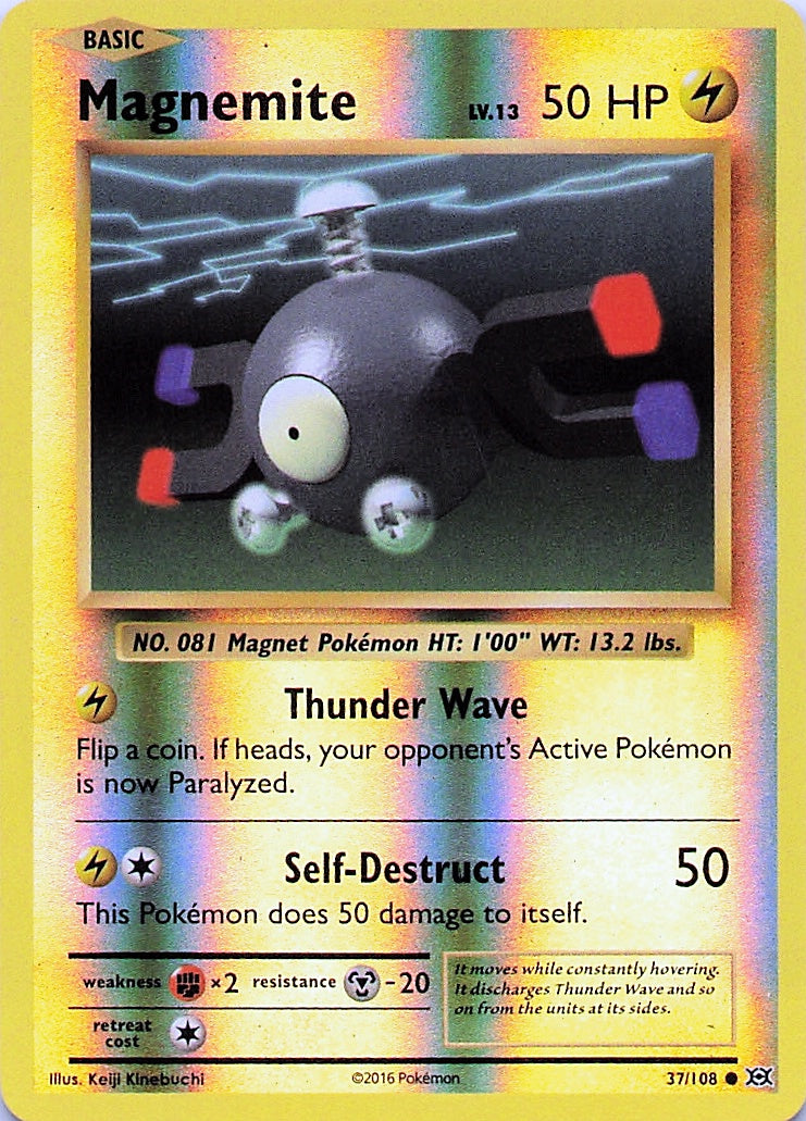 Magnemite Reverse Holo Common XY - Evolutions 37/108 NM
