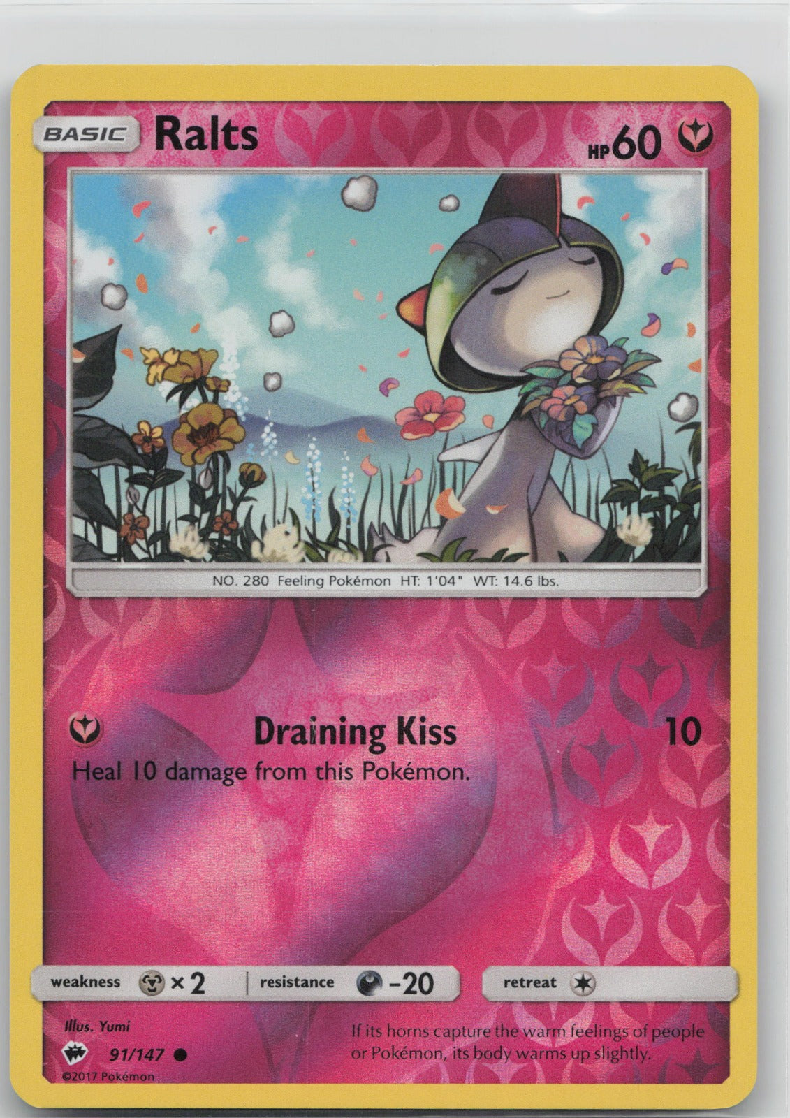 Ralts Reverse Holo Common SM - Burning Shadows 91/147 LP