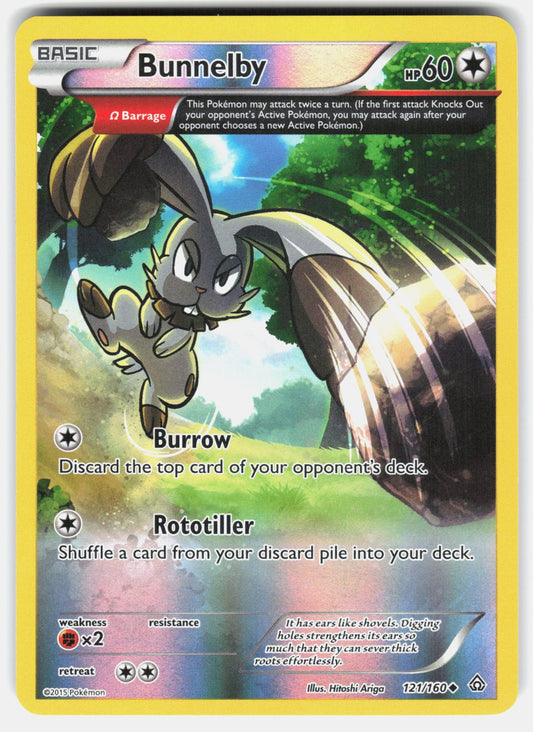 Bunnelby (Omega) Reverse Holo Uncommon XY - Primal Clash 121/160 NM