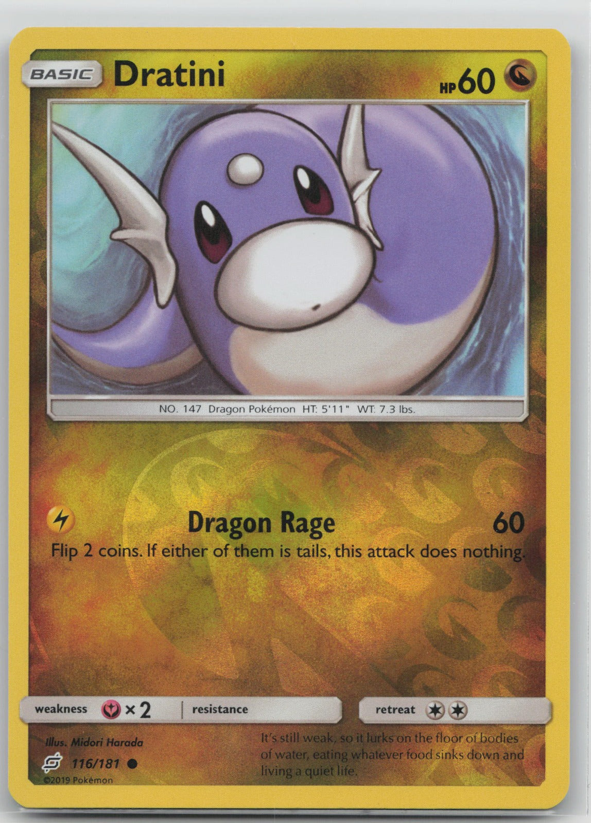 Dratini (116) Reverse Holo Common SM - Team Up 116/181 LP