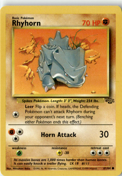 Rhyhorn Unlimited Common Jungle 61/64 LP