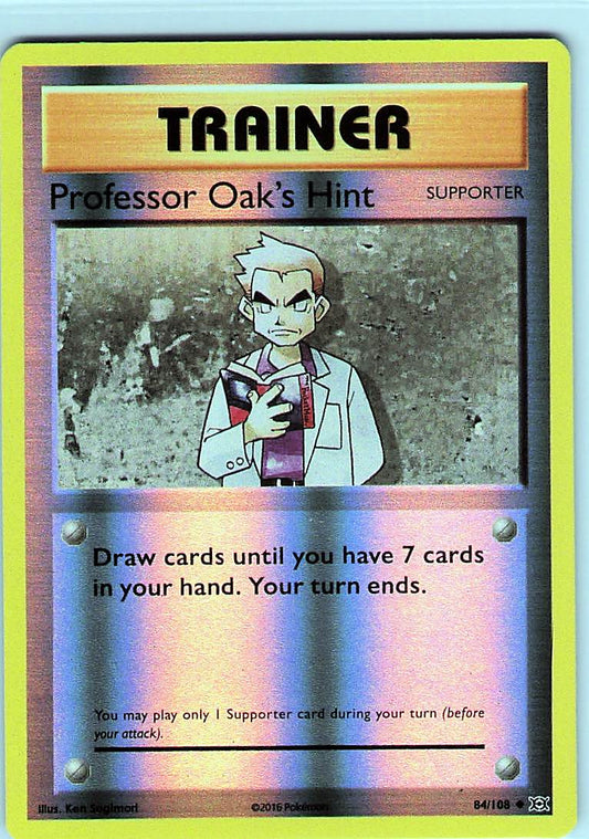 Professor Oak's Hint Reverse Holo Uncommon XY - Evolutions 84/108 NM