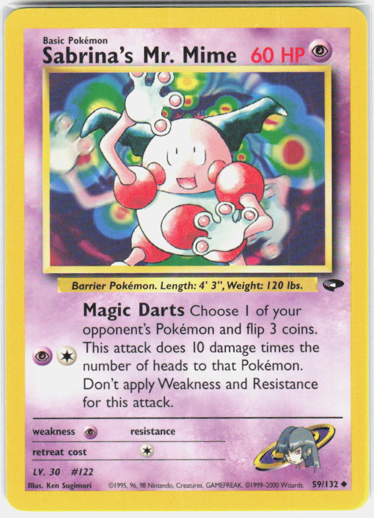Sabrina's Mr. Mime Unlimited Uncommon Gym Challenge 059/132 MP