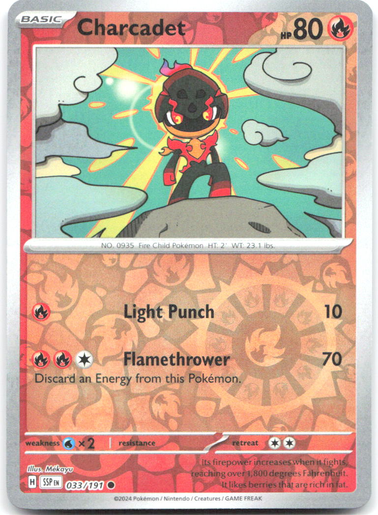 Charcadet Reverse Holo Common SV08: Surging Sparks 033/191 NM